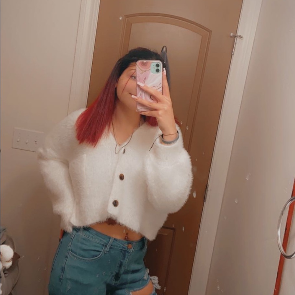 White Fuzzy Sweater